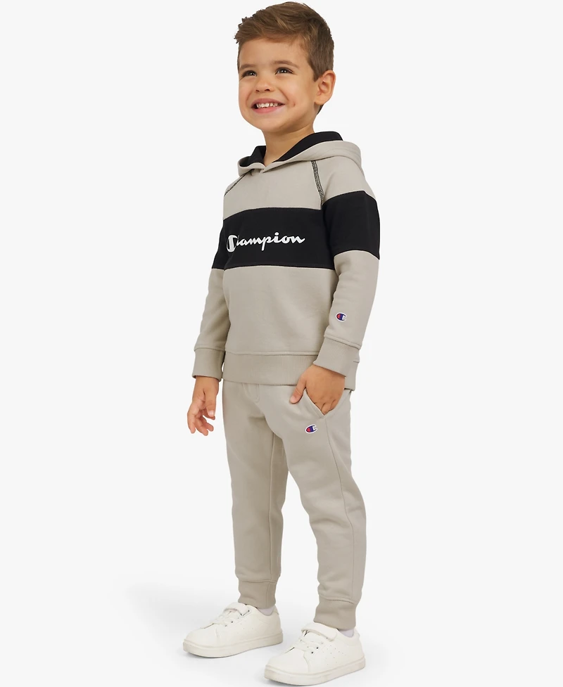 Champion Boys' 4-7 Colorblock Long-Sleeve Sweater and Joggers, 2-Piece Set