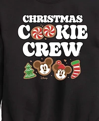 Disney Boys' 8-20 Mickey and Minney Christmas Cookie Crewneck Graphic Long-Sleeve Sweatshirt