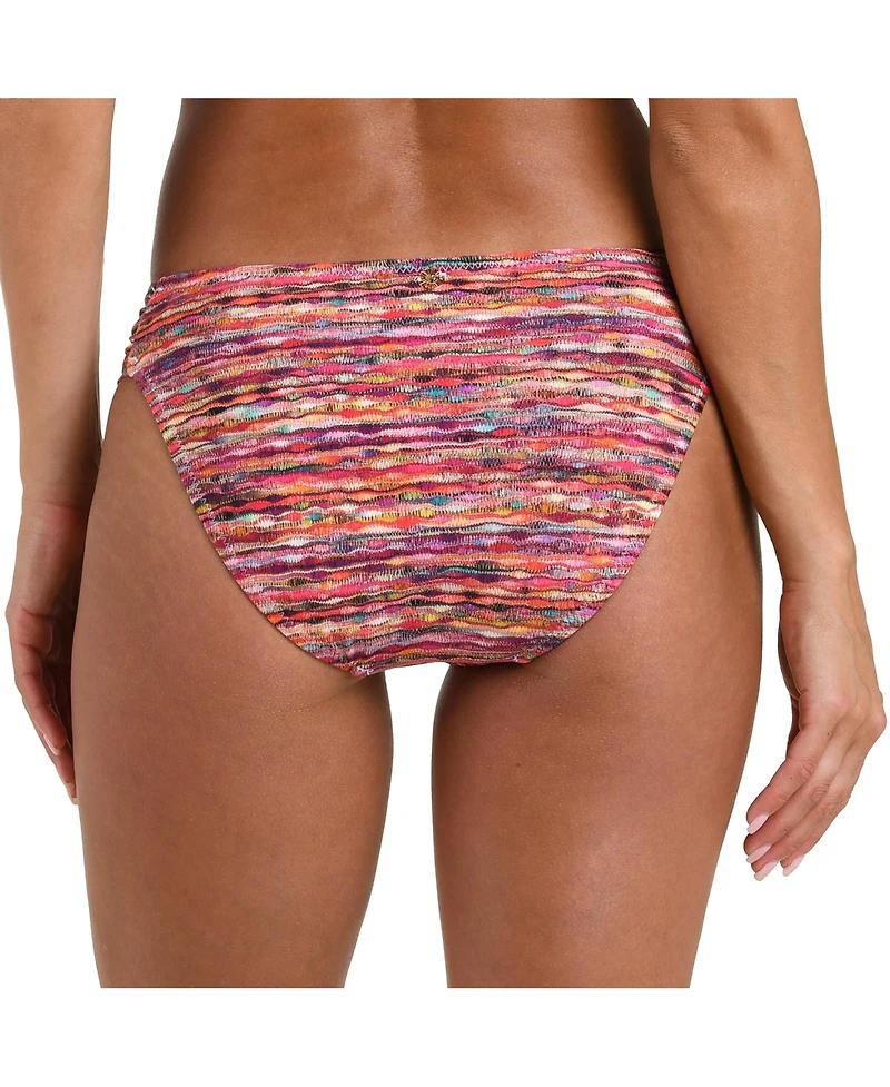 Sunshine 79 Women's Shimmer Ripple Side Shirred Hipster Bottom