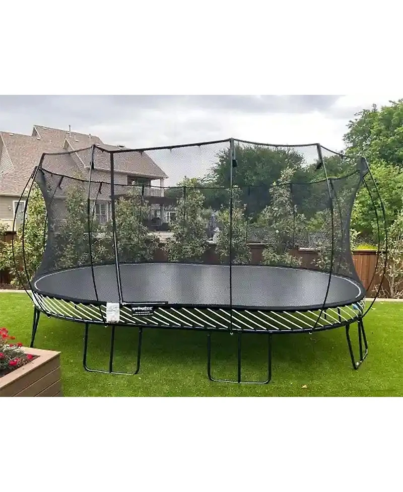 Springfree Trampoline 12'x19' Jumbo Oval Trampoline with 22'x29' Space Required