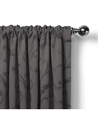 Elrene Home Fashions Mia Jacquard Scroll Blackout Window Curtain