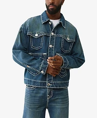 True Religion Men's Drop Shoulder Super T Long-Sleeve Jacket