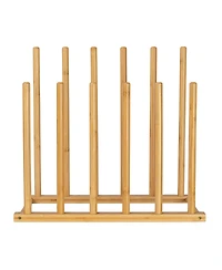 Household Essentials Bamboo 6 Pair Boot Rack, Natural