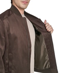 Cole Haan Men's Faux Suede Bomber Jacket