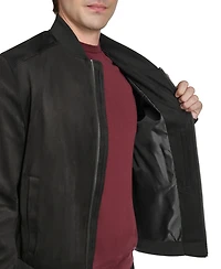 Cole Haan Men's Faux Suede Bomber Jacket