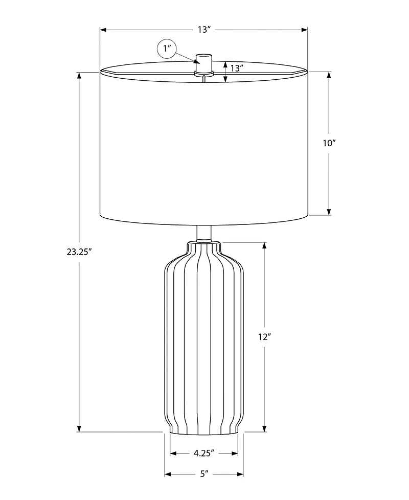 Monarch Specialties Lighting 23" Ceramic Table Lamp