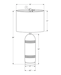 Monarch Specialties Lighting 28" Plastic Table Lamp
