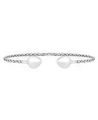 Bling Jewelry Set of 2 West Indian Style Arrow Heart Tips Twist Stackable Bangle Bracelet Sterling Silver