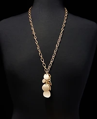 Style & Co Shaky Disc Cluster Pendant Necklace, 28" + 3" extender, Macy's Exclusive