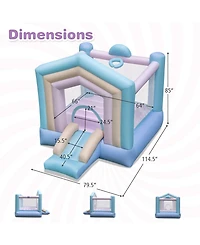 Sugift Kids Bounce House with Slide and Basketball Rim Bouncy Castle for Party without Blower