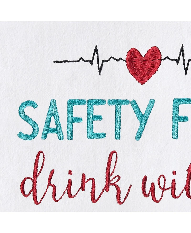 Drink With A Nurse Kitchen and Bathroom Embroidered Hand Towel