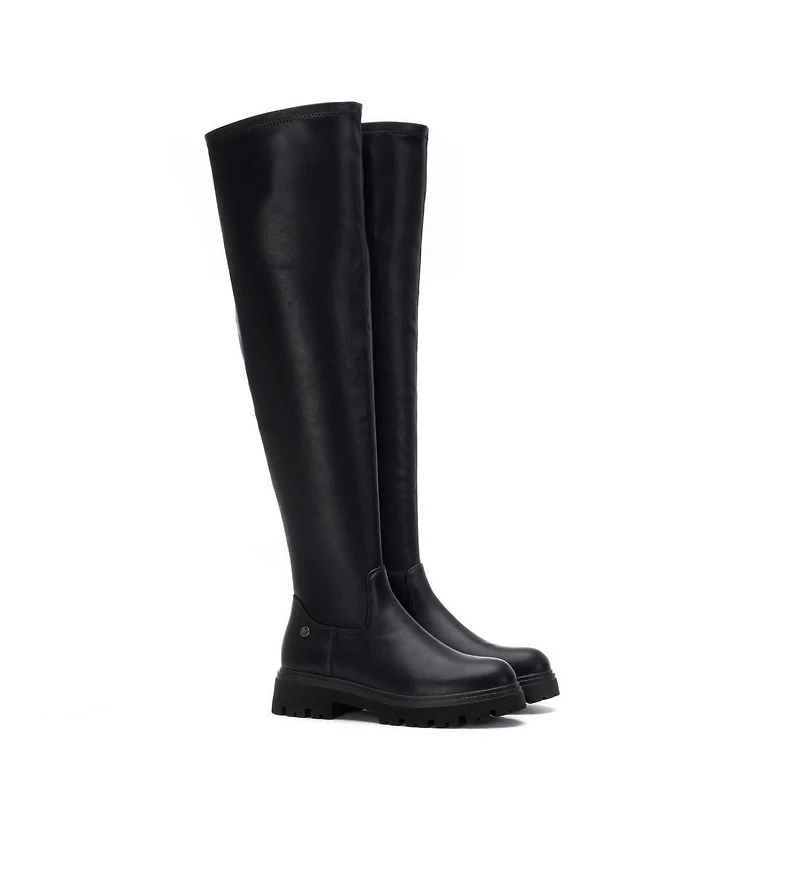 Xti Women's Stretchy Tall Boots – Flexible Fit, Sleek Design, Knee-High Fashion Footwear