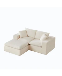 Streamdale FurnitureModern Chenille Cloud Sofa - Freely Combinable, Comfortable Living Room Furniture