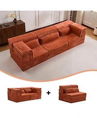 Streamdale Furniture Sofa, Convertible Floor Sofa Bed, Modular Sectional, 3 Seater