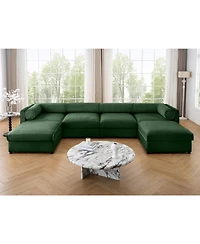 Streamdale Modular Sectional Sofa with Storage, Extra Large U Shaped Green Couch
