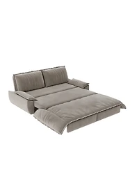Streamdale Furniture 73.2" Queen Pull Out Sofa Bed, 3-in-1 Convertible Sleeper Sofa, Grey