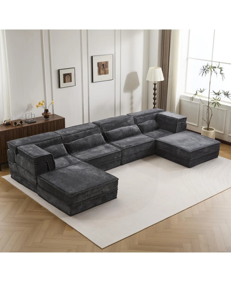 Streamdale Furniture Streamdale Compression Sofa, Convertible Floor Sofa Bed, Modular Sectional