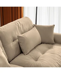 Streamdale Furniture Super Comfort Oversized Modular Velvet Sectional Sofa Couch with Ottoman