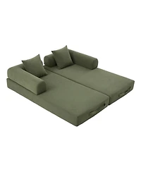 Streamdale Furniture Streamdale Foldable & Compressible Sofa with Metal Frame for Small Spaces