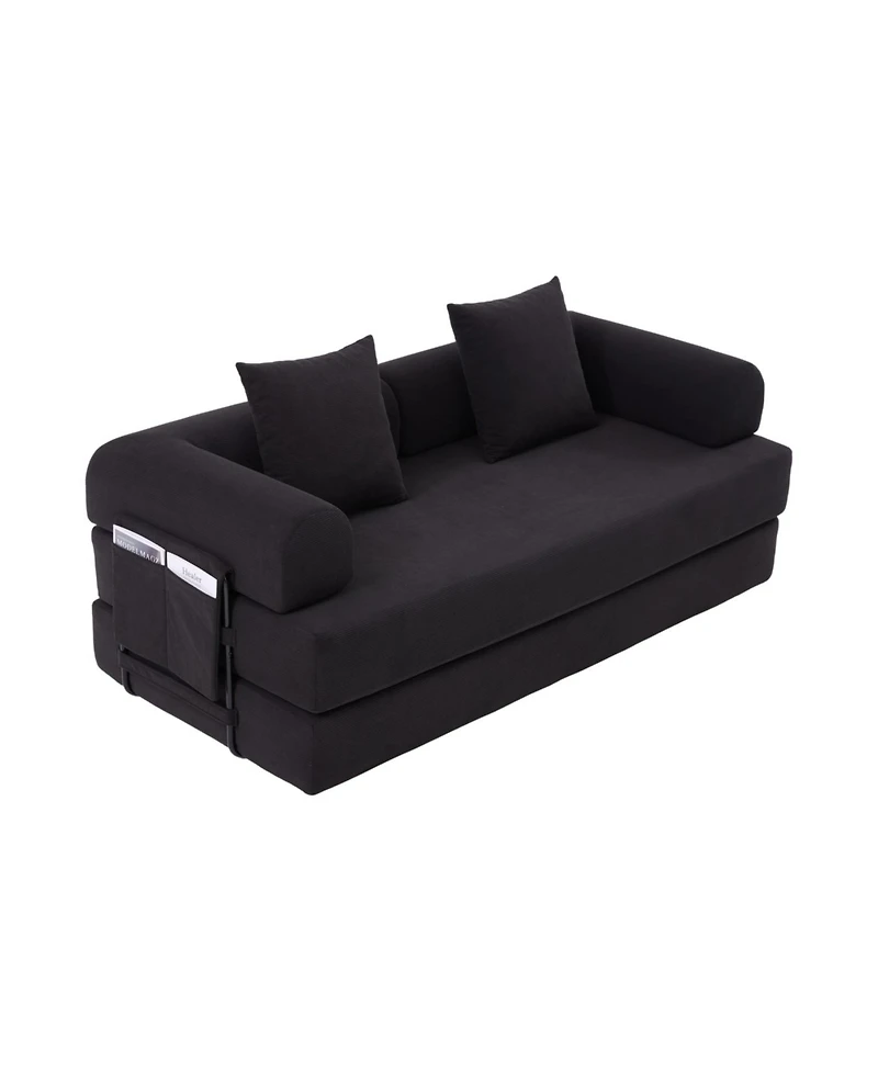 Streamdale Furniture Streamdale Foldable & Compressible Sofa with Metal Frame for Small Spaces