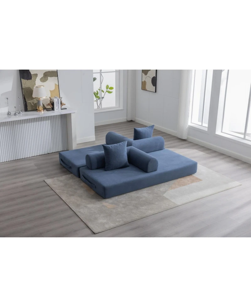 Streamdale Foldable & Compressible Sofa with Metal Frame for Small Spaces