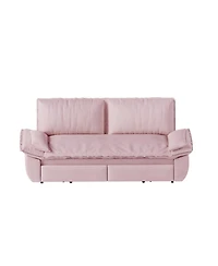 Streamdale Furniture Streamdale Queen Pull Out Sofa Bed, 3-in-1 Convertible Sleeper Loveseat, Pink