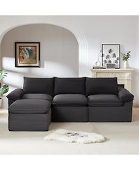 Streamdale Furniture Modern corduroy cloud sofa, freely combinable, comfortable for homes, apartments, offices