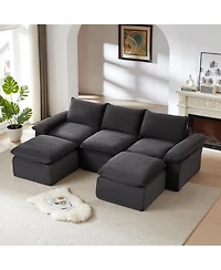 Streamdale Furniture Modern corduroy cloud sofa, freely combined