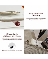 Streamdale Furniture Marble Dining Table for 6