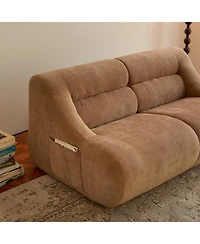 Streamdale Shoes sofa-in-a-Box Memory Foam 2-Seater Couch, No Install, Easy Transport, Brown