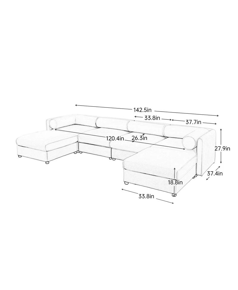 Streamdale Furniture Streamdale Modular Sectional Sofa with Storage
