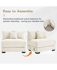 Streamdale Furniture Oversized Cloud Modular Sectional Couch, Convertible, Deep Seat