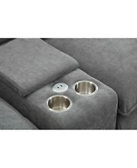 Streamdale Seven-piece sofa set with console, coffee table & 6 pillows.