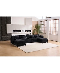 Streamdale Furniture Streamdale Seven-piece sofa set with console, coffee table & 6 pillows