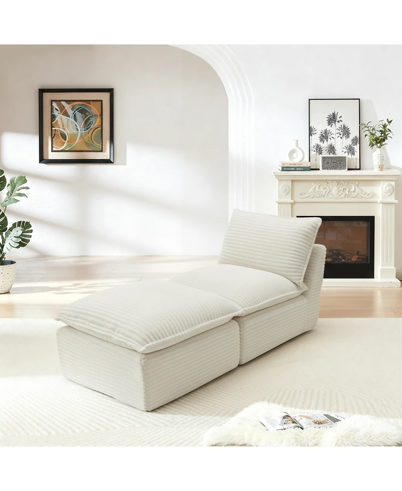 Streamdale Modern corduroy cloud sofa, freely combined, comfortable sitting experience.