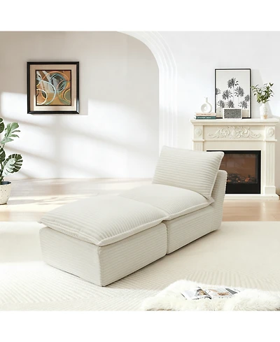 Streamdale Modern corduroy cloud sofa, freely combined, comfortable sitting experience.