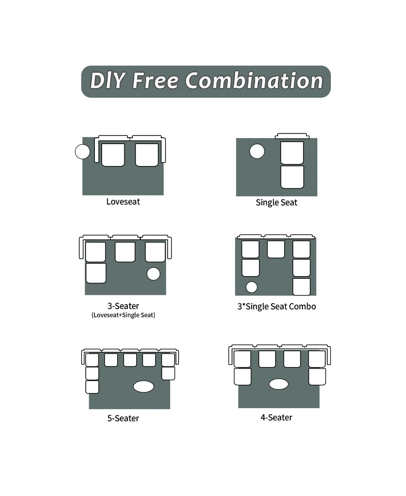 Streamdale Modern Memory Foam Sofa, Single Chaise, Pet-Friendly Cloud Modular Sectional, Green