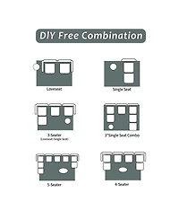 Streamdale Modern Memory Foam Sofa, Single Chaise, Pet-Friendly Cloud Modular Sectional, Green