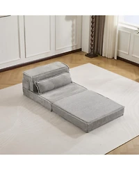 Streamdale Furniture Streamdale Compression Sofa, Convertible Floor Sofa Bed, Modular Sectional Sofa, Grey