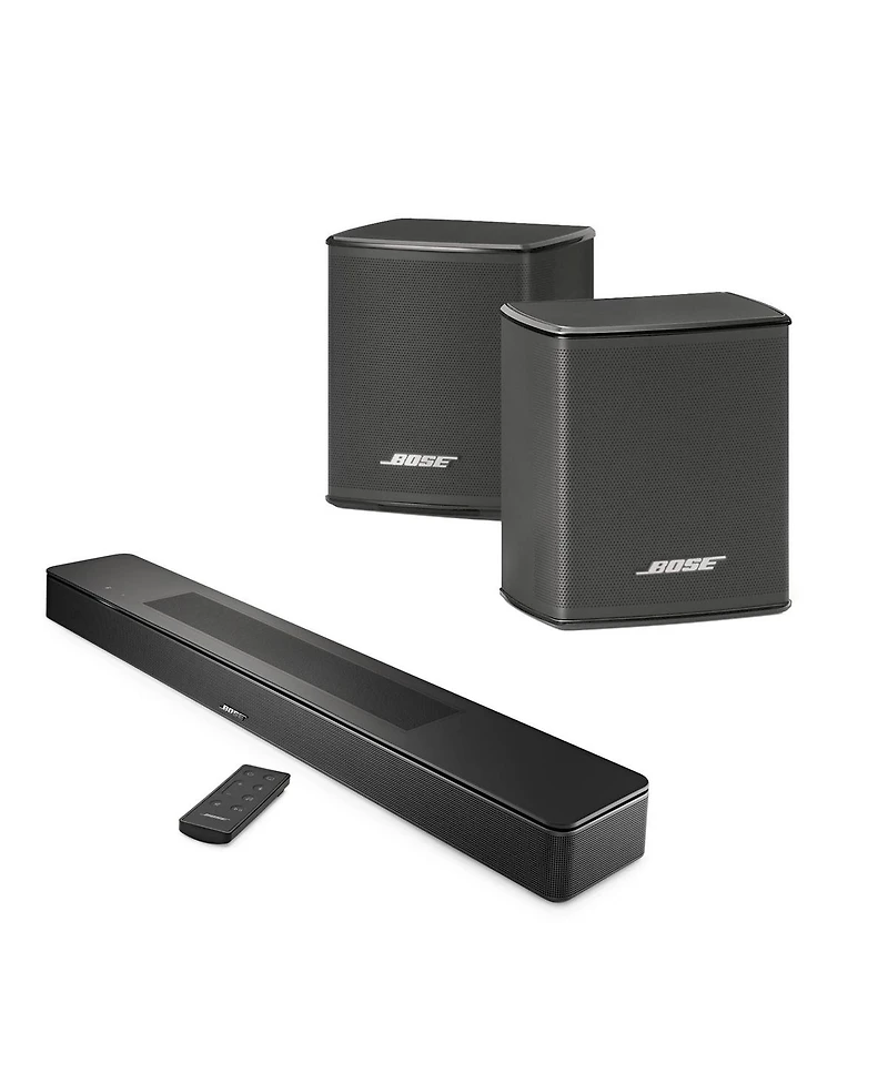 Bose Smart Soundbar 600, Black with Wireless Surround Speakers (Pair)