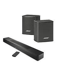 Bose Smart Soundbar 600, Black with Wireless Surround Speakers (Pair)