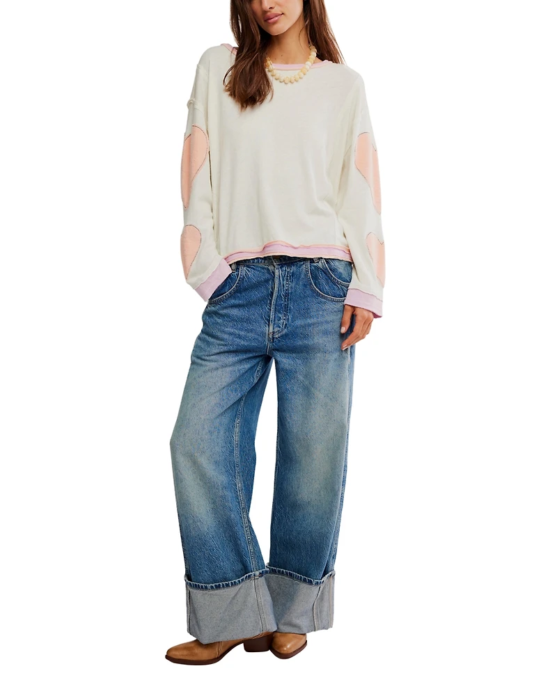 Free People Women's You're A Star Cotton Sweatshirt