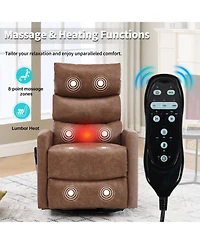 Streamdale Yellow Fabric Recliner Chair with Rocker and Swivel