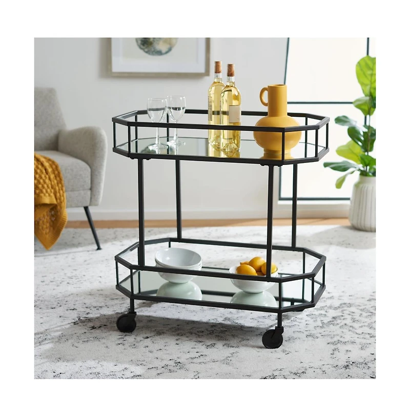 Silva 2 Tier Octagon Bar Cart
