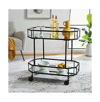 Silva 2 Tier Octagon Bar Cart