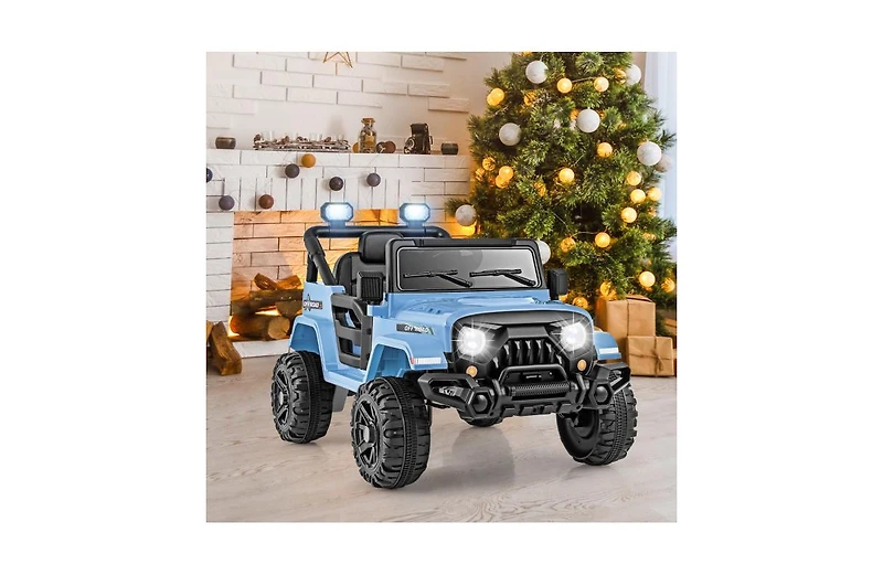 Hongge 12V Electric Ride-On Truck Car for Kids Ages 3+ with Remote Control - Navy