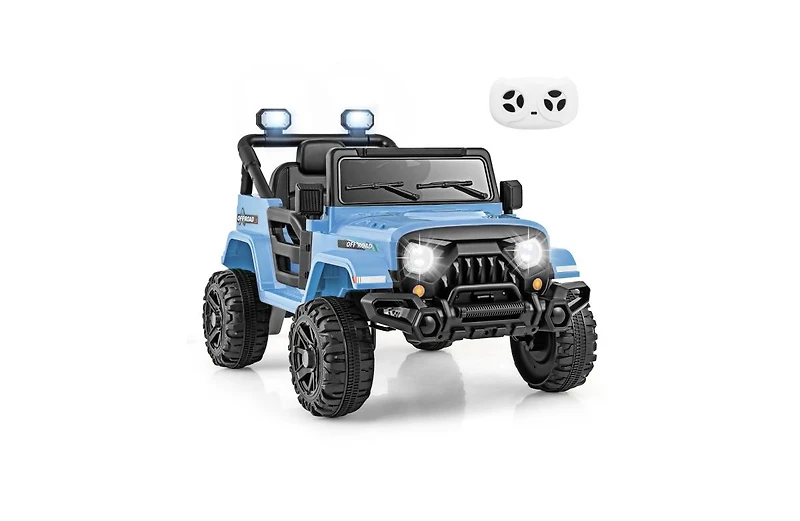 Hongge 12V Electric Ride-On Truck Car for Kids Ages 3+ with Remote Control - Navy