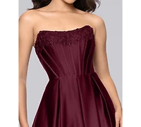 Blondie Nites Juniors' Embellished Strapless Ball Gown