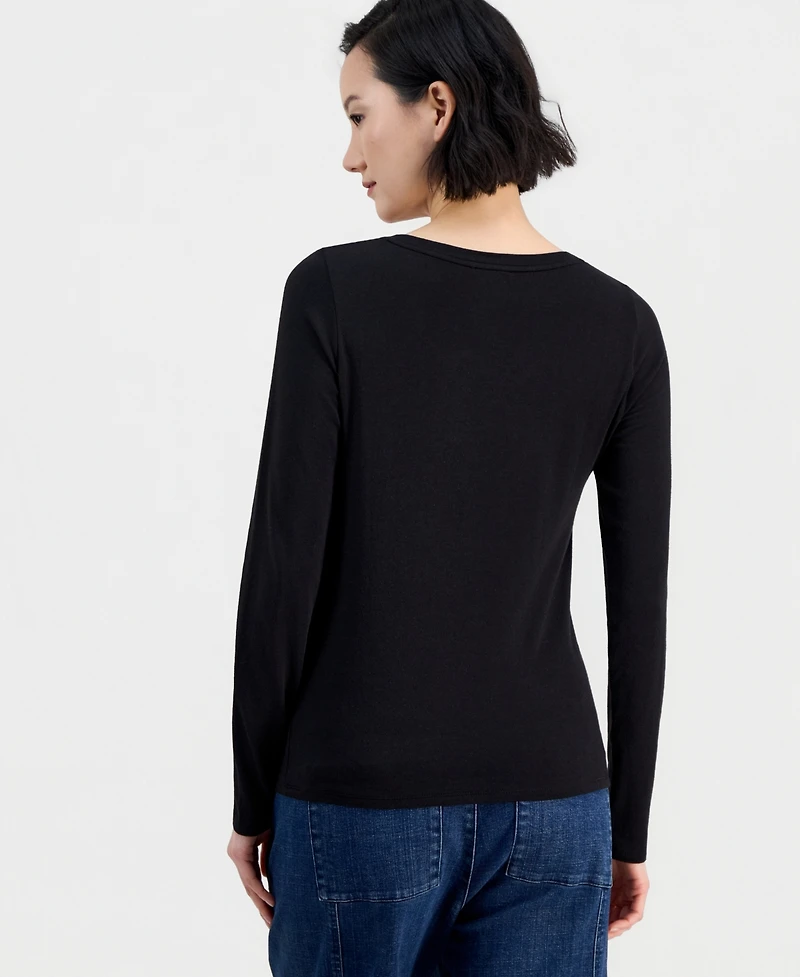 Eileen Fisher Women's Slim-Fit V-Neck Tee