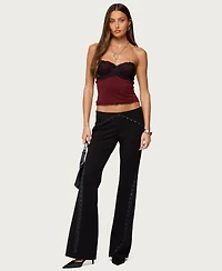 Edikted Women's Contrast Lacey Mesh Bra Top